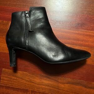 Clarks Black Heeled Ankle Boots
